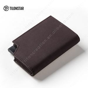 TILONSTAR TVC503 Minimalista Pop Up Wallet Crédito RFID Bloqueo de cuero Tarjeteros para hombres Regalos - Product Image 5