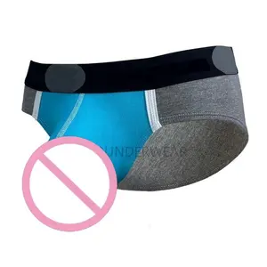 Underpants Open Crotch Panties Men Low Waist Briefs Bulge Pouch Underwear  Male Hollow Out Man Sexy Penis Hole From Echmogen, $6.97