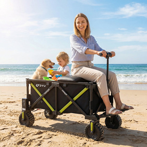 CampX Folding Camping <b>Cart</b> 4-Wheel Aluminum <b>Foldable</b> Cargo <b>Cart</b> for Outdoor Storage and Transport - Product Image 4
