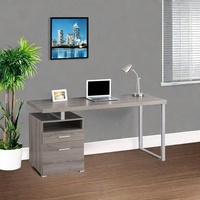 Escritorio de Computadora Moderno, Duradero y Económico, Mesa para PC para Sala de Estar, Mueble Multifuncional de Metal y Madera con Archivador, Fácil de Armar