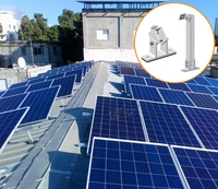 Système de montage de panneaux solaires Art Sign pour toit plat, inclinaison réglable, pieds avant et arrière, support de montage solaire photovoltaïque pour toit
