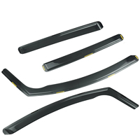 4 pièces de déflecteurs de vent adhésifs intégrés, pare-soleil et pare-pluie teintés pour Renault Clio MK4 5 portes 2012-2019