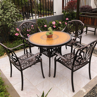 Tianshan — meuble de Patio d'extérieur Antique, chaise et Table en aluminium, chaise en métal, résistant aux intempéries, pour jardin, piscine, balcon