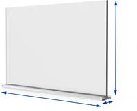 Porte-cartes A5 en acrylique vertical en forme de T Présentoir de cartes postales en plastique Support de menu transparent double face