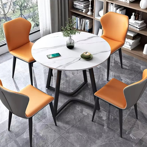 Ánh sáng sang trọng đàm phán kinh doanh giải trí bàn tròn nhỏ bảng đá đàm phán văn phòng bàn tiếp tân đơn giản - Product Image 1