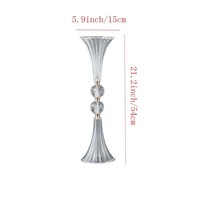 Vase en cristal, décorations de mariage, ornements pour salle de banquet, arrangement floral pour allée, style moderne minimaliste, métallique, acrylique, luxe léger