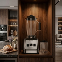 Mixeur Commercial Multifonctionnel Haute Puissance à Commande par Bouton, Capacité 3.0L, 2 Vitesses, Faible Bruit, pour Smoothies et Milkshakes