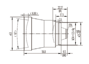 Obiettivo termocamera con montaggio a 50mm F1.0 M34x0.5 per fotocamera termica 640x512 12um a infrarossi con onda lunga atermica obiettivo IR - Product Image 2