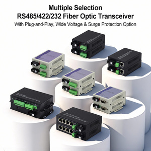 Convertitore da RS485 RS422 RS232 a Fibra Ottica con Ethernet Gigabit 10/100Mbps, Ricetrasmettitore Dati Seriale Bidirezionale SC/FC/ST - Product Image 2