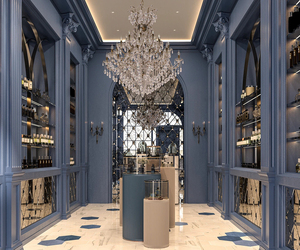 Tùy Chỉnh Hiện Đại Thân Thiện Với Môi Mỹ Phẩm Bền Cửa Hàng Trang Trí Nội Thất LED Chiếu Sáng Nước Hoa Hiển Thị Kệ Cho Thời Trang Showcase - Product Image 5