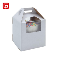 Caja alta de cartón corrugado para pasteles con ventana transparente para embalaje de alimentos Tipo de carpeta de papel