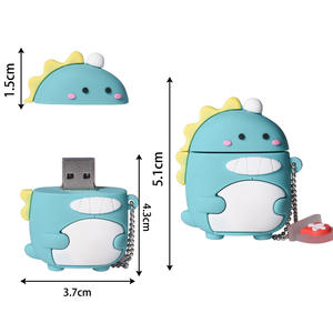 Unidad Flash USB de dinosaurio <span class=keywords><strong>Akita</strong></span> <span class=keywords><strong>Inu</strong></span> de 64GB, diseño de animales de dibujos animados interesante, regalo creativo para amigos, producto promocional - Product Image 3