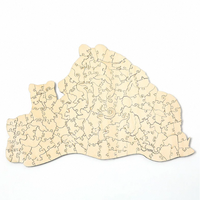 Nouveau puzzle en bois éducatif 2D imprimé en offset 4 couleurs CMJN, les trois ours, pour les enfants de 2 à 4 ans, jouets personnalisés