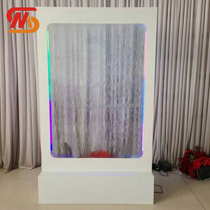 Smooth Wedding Waterfall <b>Arch</b> White Metal Backdrop With LED Light Rectangle Shape Portable Design - Product Image 1