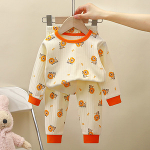 Sous-vêtements coton costume automne nouveaux garçons vêtements bébé chaud pyjamas filles maison porter des vêtements pour enfants - Product Image 6