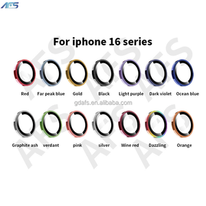 AFS 3D CD textura móvil Metal anillo lente Cámara vidrio Protector pantalla cubierta para <span class=keywords><strong>iPhone</strong></span> 11 12 <span class=keywords><strong>13</strong></span> 14 15 16 Plus Pro Max Mini - Product Image 4