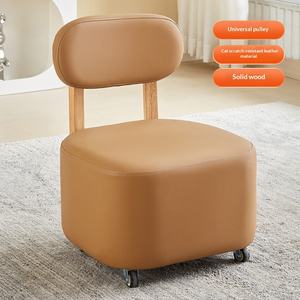 Pouf classique de style scandinave avec dossier incurvé et coussins doux et confortables, vente chaude - Product Image 4