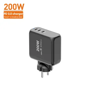 OEM 3 porte 100W GaN ricarica telefono da tavolo caricabatteria veloce 65W USB C PPS PD3.0 adattatore di alimentazione per iphone ipad macbook