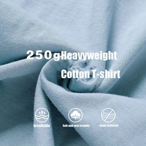 Custom 250g Alta Qualidade HeavyWeight Plain Oversized Tshirt Impressão Bordado Personalizado Em Branco 100% Algodão Gota Ombro T-Shirt - Product Image 2