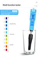 Testeur de qualité de l'eau PH-61181, acidimètre de peau, numérique, 2 en 1, thermomètre pH-mètre pour l'eau, la viande, les cosmétiques