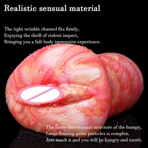GEEBA Male <b>Masturbator</b> Aircraft Cup Soft Silicone Stick Pussy Realistic Vaginas Pocket Pussy Masturbation Colorful Sex Toy - Product Image 2