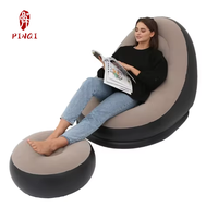 Fauteuil-Lit Gonflable Haute Performance Pliable Facile avec Repose-Pieds, Canapé Gonflable pour Salon et Fête, Ensemble Fauteuil Gonflable