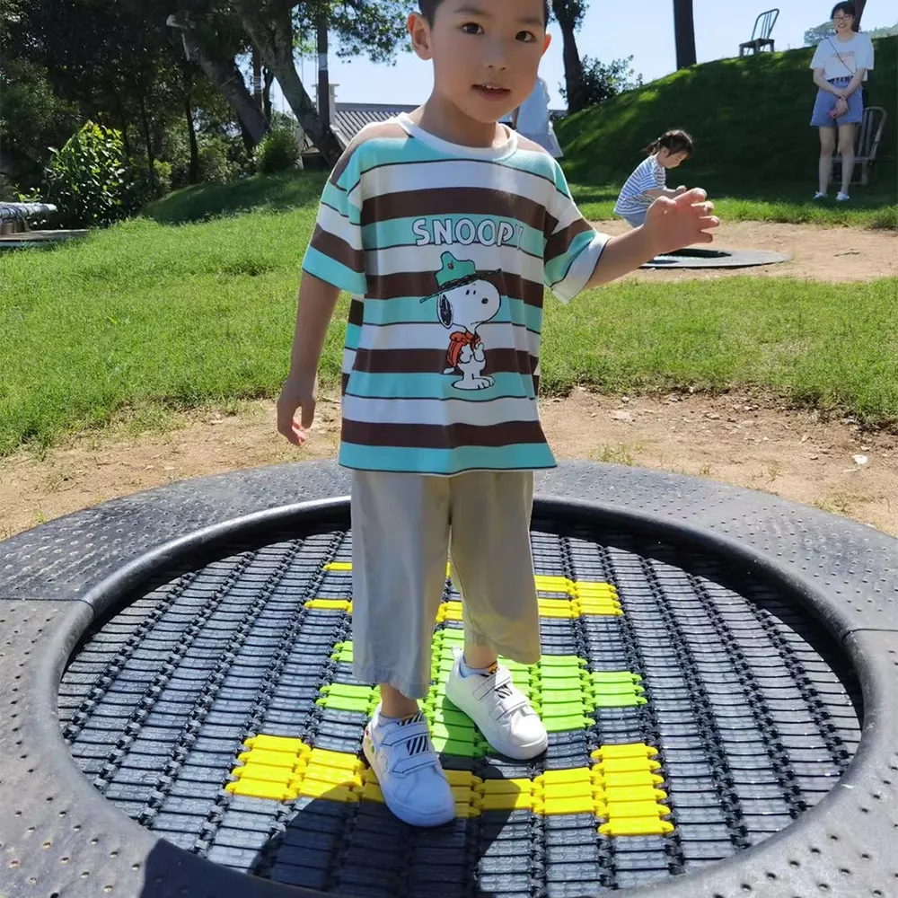 Popular trampolín enterrado al aire libre Parque infantil Trampolín incorporado