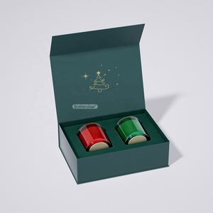Boîte d'emballage de bougies de Noël 2026 de haute qualité, boîte cadeau magnétique de luxe estampée à chaud avec logo personnalisé - Product Image 4