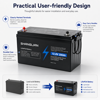 Batterie LiFePO4 12V 200Ah à semi-conducteurs 2,56 kWh, batterie lithium en parallèle avec 600Ah pour camping-car solaire, entrepôt Pologne