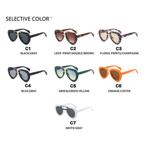 Toad Distinctive KROKODIL UV400 Full Frame Unisex Fashion Sunglasses European American Retro <b>Sunscreen</b> Street Photoshoot Trendy - Product Image 5