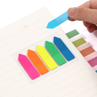 Foska bureau papeterie ensemble néon couleurs translucide flèche drapeau forme résistant à l'eau petits onglets autocollants pour le marquage de Page