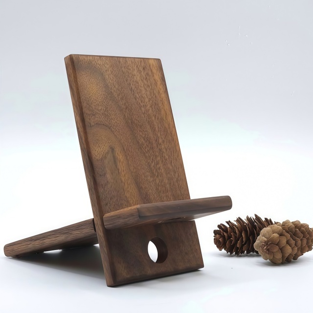 Handmade Solid Wood Phone Stand Walnut Maple Cherry Airplane Phone Holder Phone Holder Phone Suction Holder Phone Camera Stand