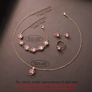 Ensemble de 6 pièces tendance rose : <span class=keywords><strong>montre</strong></span> électronique, bracelet, collier, boucles d'oreilles et bague – Cadeau d'anniversaire idéal pour vos amis LYU-0084 - Product Image 6
