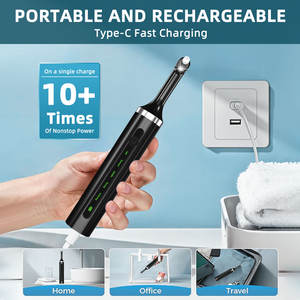 เครื่องขัดฟันไฟฟ้ากันน้ำ IPX6ดูแลช่องปากพร้อมไฟ LED โหมดความเร็ว5ระดับสำหรับใช้ในบ้าน - Product Image 6