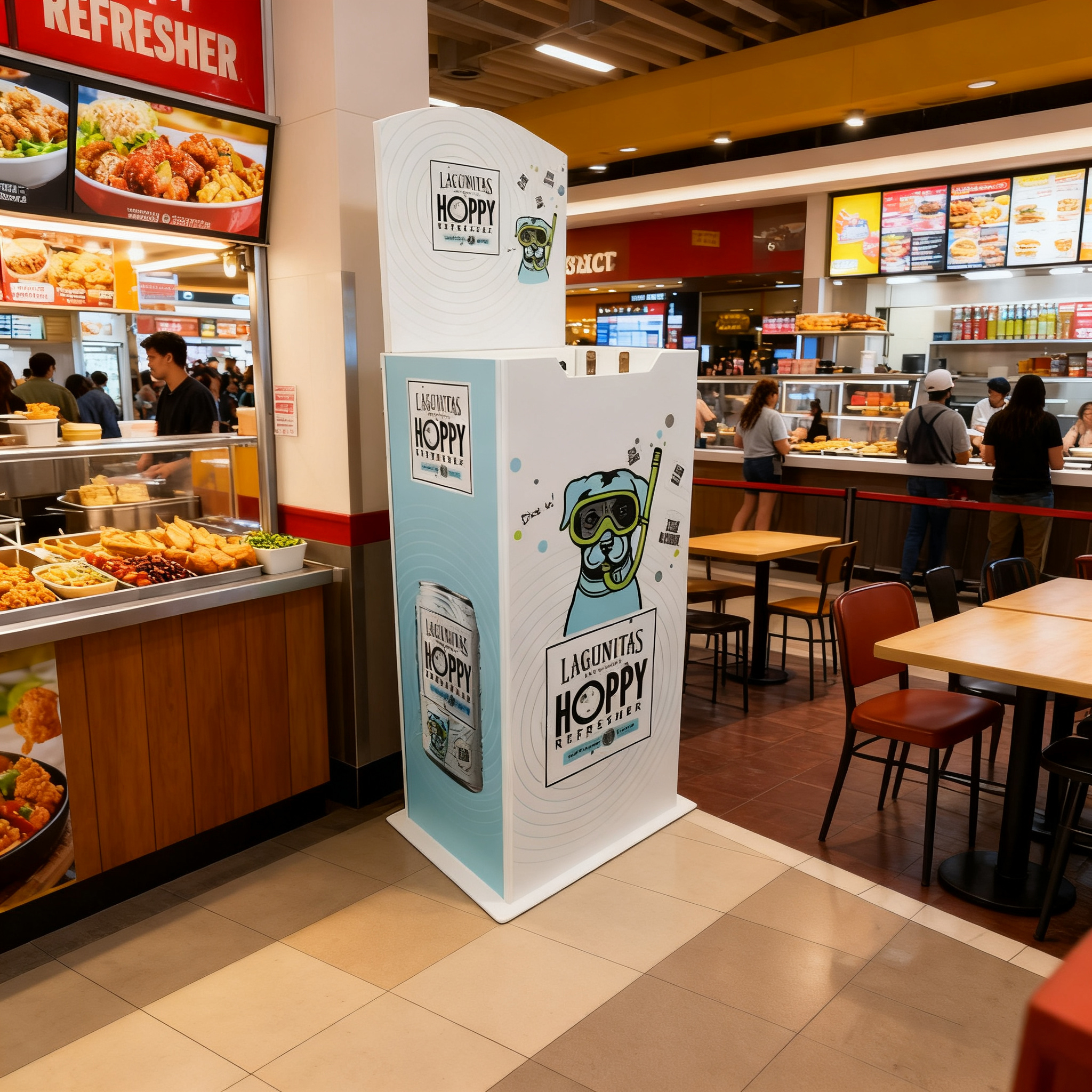 Custom Square Metal Automatic Lifting and Lowering Beverage Display Racks for Supermarket & Retail Shop — view 5
