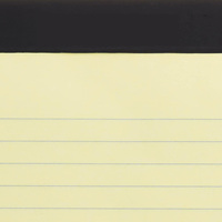 Blocs-notes lignés à lignes larges Basics, 8,5" x 11,75", Jaune canari, Lot de 12 paquets de 50 feuilles perforées, Dos robuste, Personnalisable