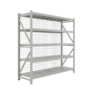 رف تخزين قابل للتعديل مخصص وقوي باللون الرمادي/الأزرق مع أرفف شبكية منفصلة لمحطة شحن كاينياو ومستودع الملابس والشحن السريع - Product Image 5