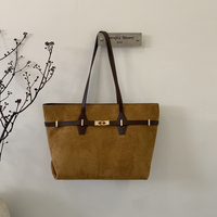 Nouveau sac à main en daim rétro polyvalent et tendance, sac fourre-tout, design tendance, sac à bandoulière, 6 couleurs disponibles