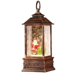 Christmas Luminous Interior Water Injection Small Wind Lanterns Christmas Tree Small Oil Lamps