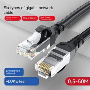 <span class=keywords><strong>Cable</strong></span> de Red Gigabit Cat6 de Super Clase 6, <span class=keywords><strong>Cable</strong></span> de Conexión para Computadora y Hogar, Sin Blindaje, Cobre Puro, RJ-45, Súper Probado - Product Image 1