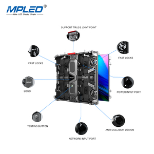 Mled LED hiển thị 16 bits cao màu xám p2.6 p2.97 p3.91 p4.81 đầy đủ màu sắc cho thuê màn hình LED cong video tường - Product Image 4