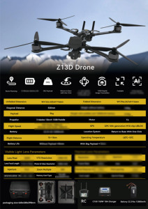 Dron FPV Z13D de 13 pulgadas con alcance de 15 km, 5 kg de carga útil, GPS, IA, cámara térmica 8K, profesional, para carreras RC, juego completo con accesorios. - Product Image 6