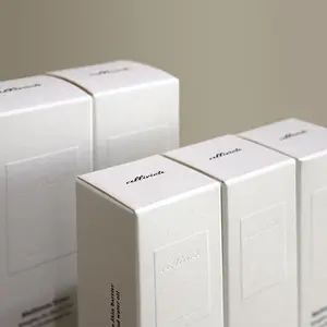 Desain Menarik karton lipat kotak kosmetik kemasan kotak kertas karton putih
