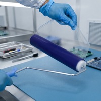 OEM Reinraum-Bestseller 4-Zoll-Bodenwalze, Industrielle Kleberolle, PE-Bürste, Waschbare Fusselreinigungsrolle