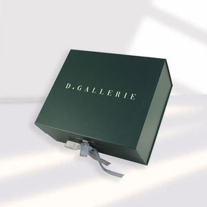 Custom Size Magnetic Folding Luxury Black Gift <b>Paper</b> Box Custom Logo Collapsible Packaging Magnetic <b>Boxes</b> With Ribbon Multicolor - Product Image 1