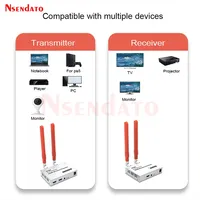 Kit Extensor Inalámbrico de Metal 58G 4K 1080P 300m 1 TX-1 RX Transmisor y Receptor de Video con Salida IR para TV/PC