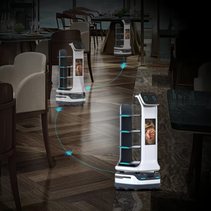 Robot de livraison intelligent AutoXing Mars, capacité de charge de 40 kg, plateau à 4 niveaux, évitement d'obstacles 3D pour restaurant, hôtel, bureau - Product Image 5