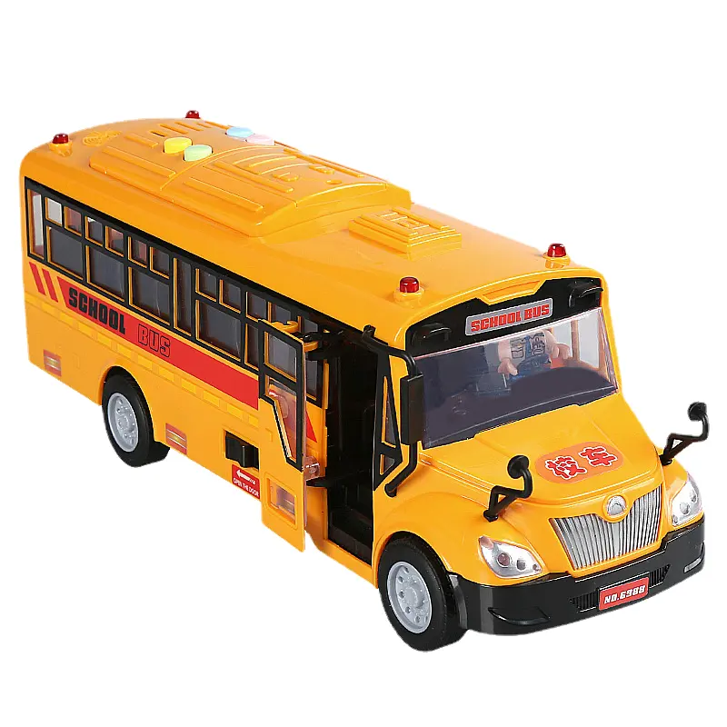 HY Brinquedo Educação Infantil Ônibus Escolar Brinquedo Bebê Menino Quebra-cabeça Crianças modelo de carro de brinquedo 2-3-6 anos de idade