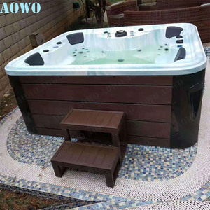 Piscinas de aguas termales al aire libre Tubo caliente Piscinas de remojo de aire para 4 personas Bañera de hidromasaje Hotel Rústico Retiros de remojo al aire libre Bañera de hidromasaje - Product Image 2