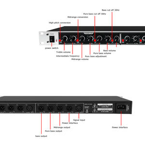 224XLプロフェッショナルステレオ2チャンネル電子クロスオーバーハイパスフィルターオーディオサウンド機器付き - Product Image 5